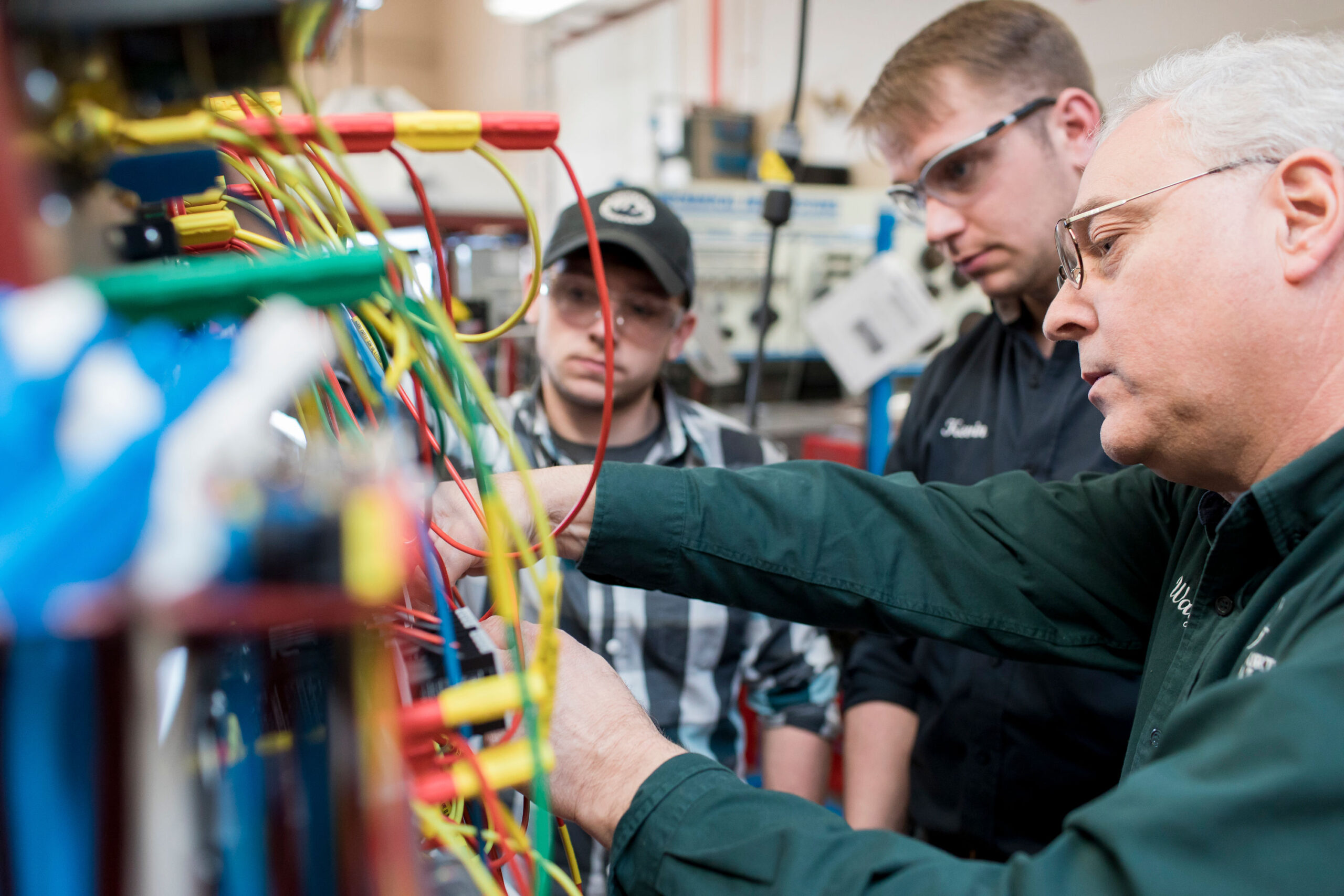 Electrical construction and maintenance program students.